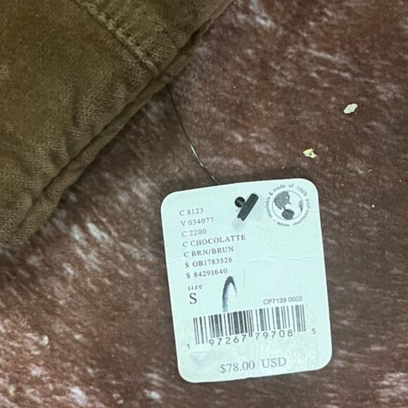 Free People Velvet Crop Slim Flare Pants Brown Size Small Holiday Party Pant - Picture 7 of 16